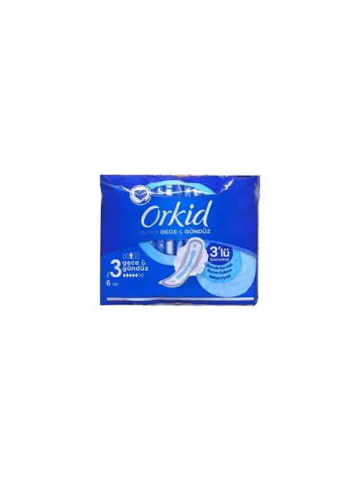 Orkid Ultra Hijyenik Ped Gece & Gündüz Tekli Paket 6 Ped 4015400041504