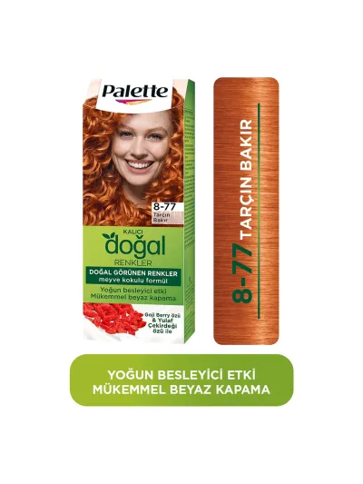 Palette Kalıcı Doğal Renkler 8-77 Tarçın Bakır Goji Berry Özü Saç Boyası