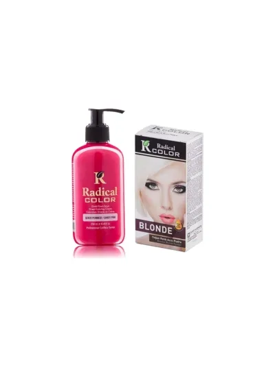 Radical Color Şeker Pembesi Amonyaksız Su Bazlı Saç Boyası 250ml 2SET