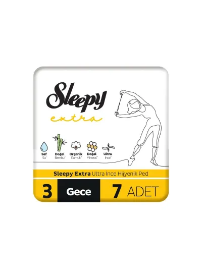 Sleepy Extra Ultra Ince Hijyenik Ped Gece 7 Adet Ped