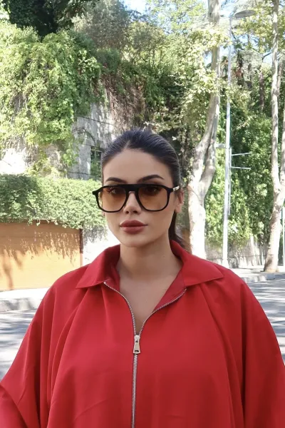 Paraşüt Kumaş Fermuarlı Çıtçıtlı Ceket Kırmızı