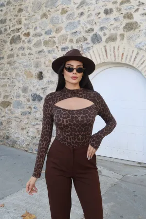 Leopar Desenli Pencereli Bluz Leopar 2