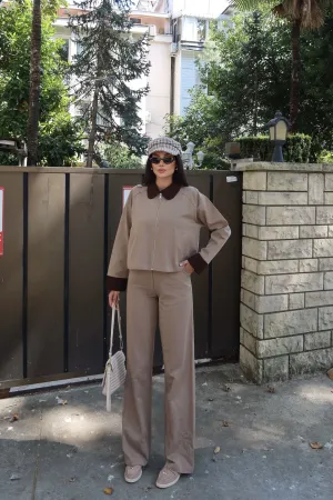 Gabardin Kumaş Pantolon Bej 4