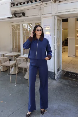 Gabardin Kumaş Pantolon Lacivert 2