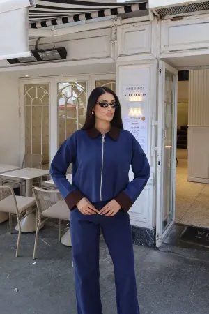 Gabardin Kumaş Pantolon Lacivert 3