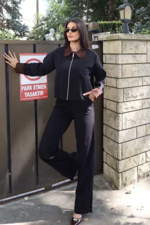 Gabardin Kumaş Pantolon Siyah 3