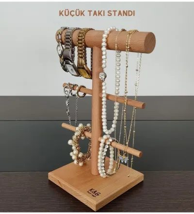 Takı Standı Ahşap Takı Askısı 25 Cm Takı Organizer Kolye Askısı Saat Takı Düzenleyici