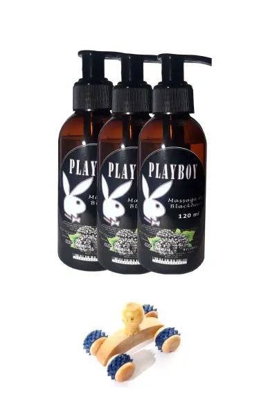 Böğürtlen Aromalı Vücut Masaj Yağı 120 ml, Ahşap Masaj Aleti Hediyeli