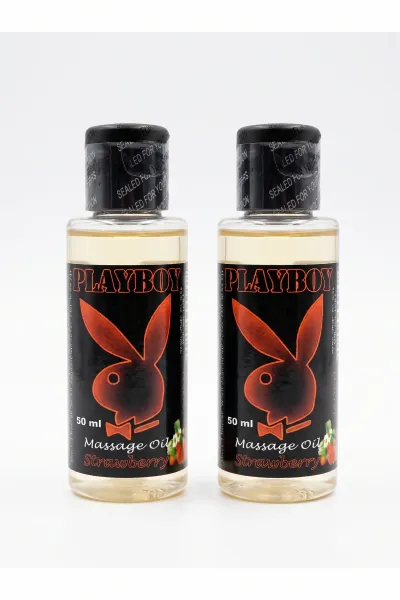 Playboy Çilek Aromalı Vücut Masaj Yağı 50 ml x2