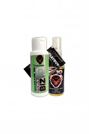 Natural Bizo Premium Massage Oil ve Refreshing Body Spray Kişisel Bakım Seti 60 ml + 50 ml