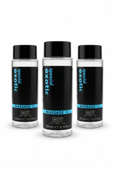 Hot Special Exotic Masaj Yağı 200 ml x3 Vücut Bakım Yağı