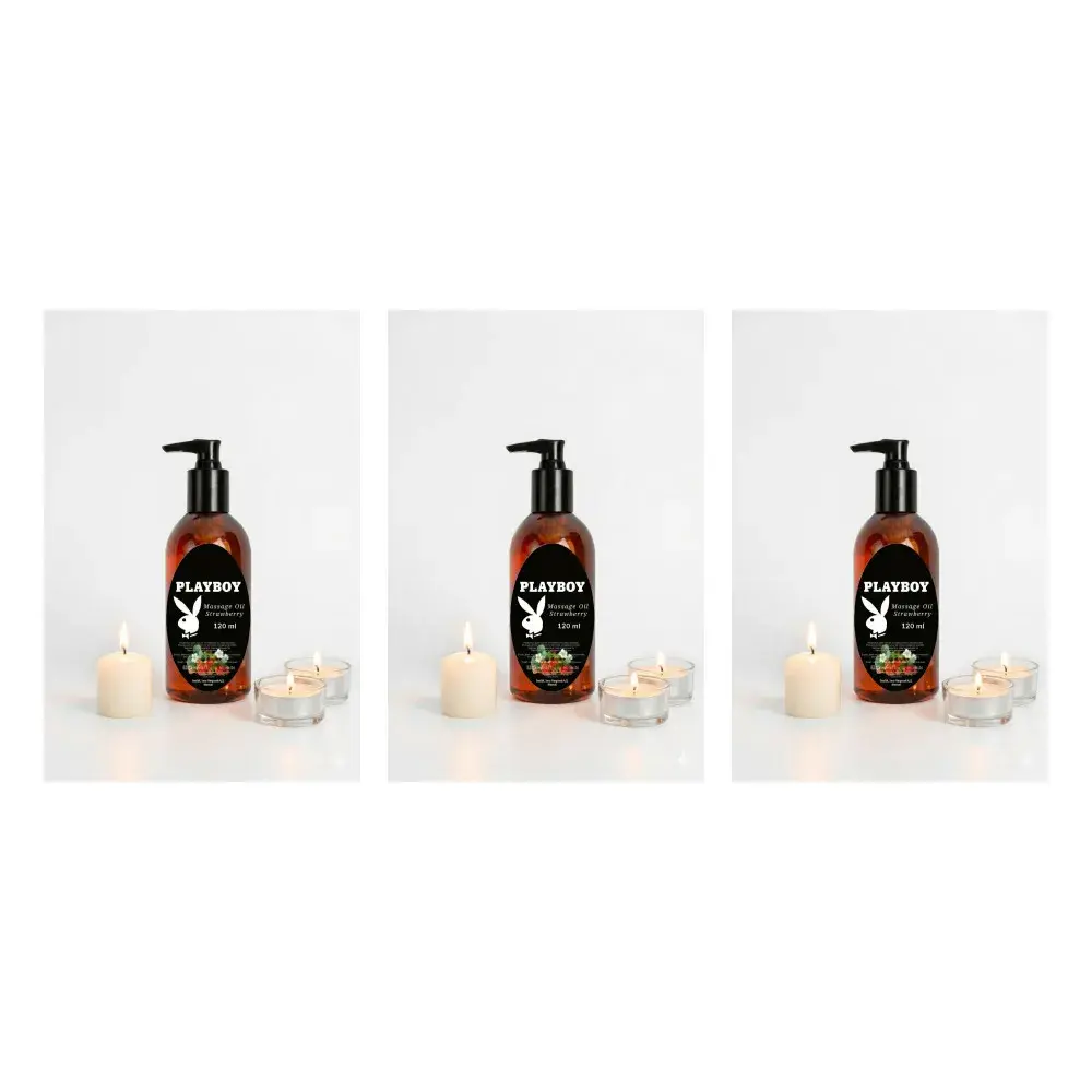 Playboy Çilek Aromalı Vücut Masaj Yağı 120 ML x3