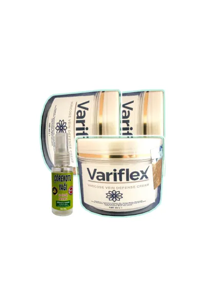 Variflex Vücut Bakım Kremi 2 x 100 ml + 30 ml Çörek Otu Yağı Hediyeli Set