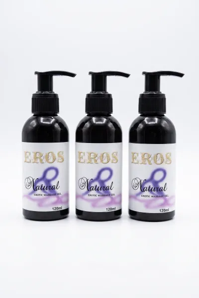 EROS Natural Vücut Masaj Jeli 120 ml 3'lü Set