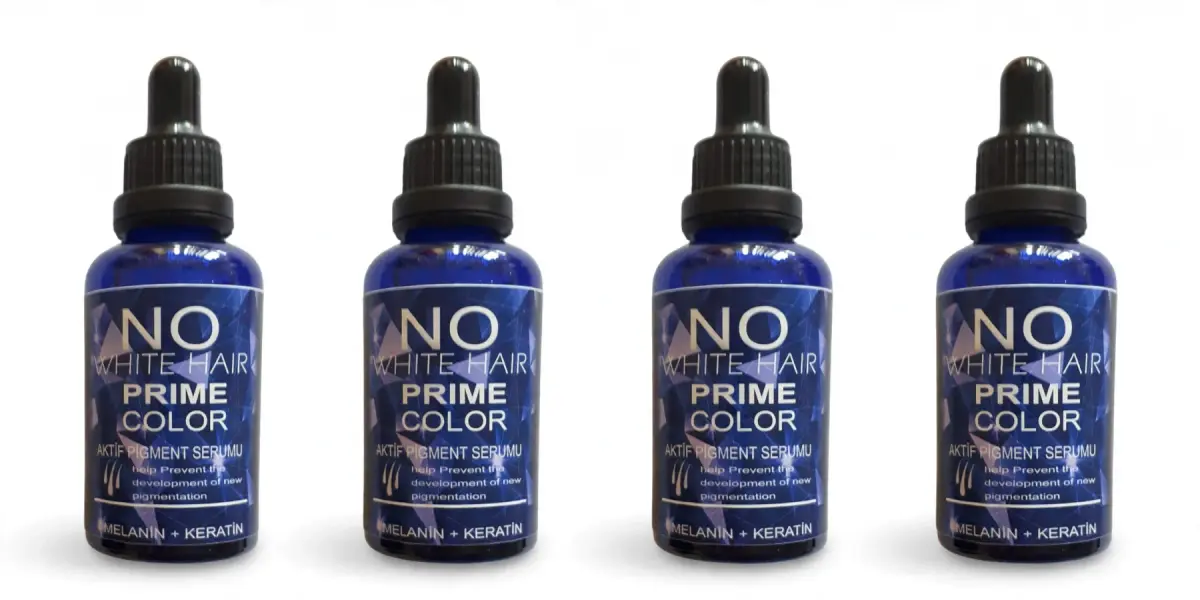 No White Hair Prime Color Aktif Pigment Saç Serumu Melanin + Keratin x4
