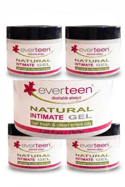 Everteen Natural Intimate Gel Hassas Bölge Temizlik Jeli 100 ml x4