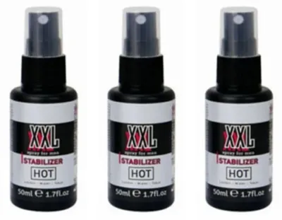 XXL Stabilizer Hot Erkek Masaj Spreyi 50 ml x3 Su Bazlı Isıtıcı Etkili