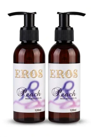 Peach Aromalı Vücut Masaj Yağı 120 ml Body Massage Oil Nemlendirici Kişisel Bakım Yağı x2