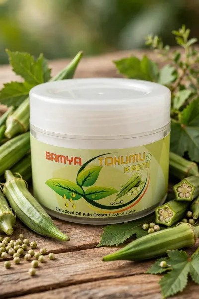 Bamya Tohumu Yağı İçeren Bitkisel Vücut ve Masaj Kremi 100 ml