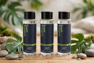 HOT Fresh Tropic Tropikal Aromalı Masaj Yağı 200 ml x3