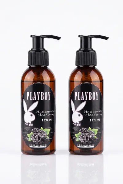 Playboy Blackberry Aromalı Vücut Masaj Yağı 120 ml x2