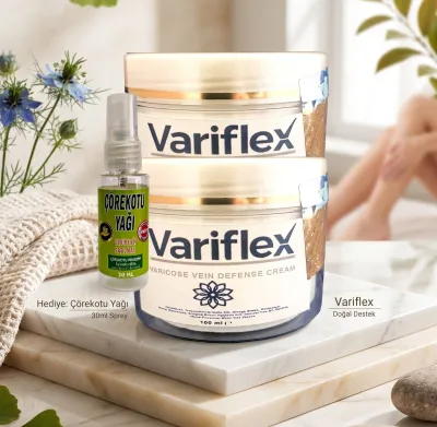 Variflex Vücut Bakım Kremi 2x100 ml + 30 ml Çörek Otu Yağı Hediyeli Set
