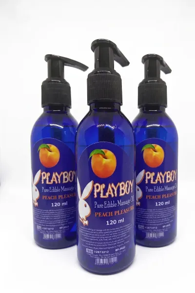 Playboy Şeftali Aromalı Vücut Masaj Yağı 120 ml 3'lü Set