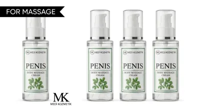 Penis Body Massage Cream 125 ml Masaj ve Vücut Bakım Kremi 4 Adet