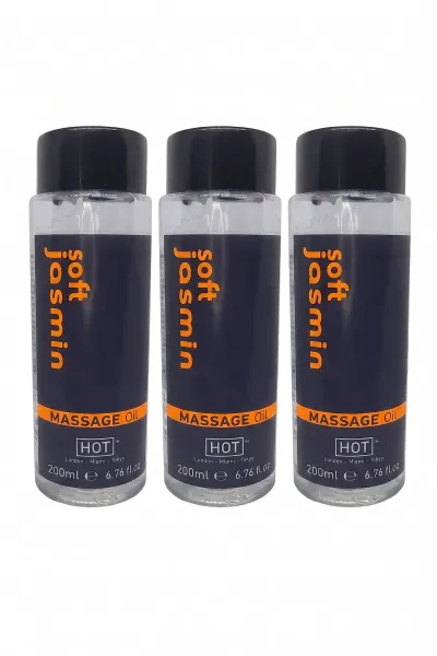 Soft Jasmin Yasemin Kokulu Masaj Yağı 200 ml 3'lü Set