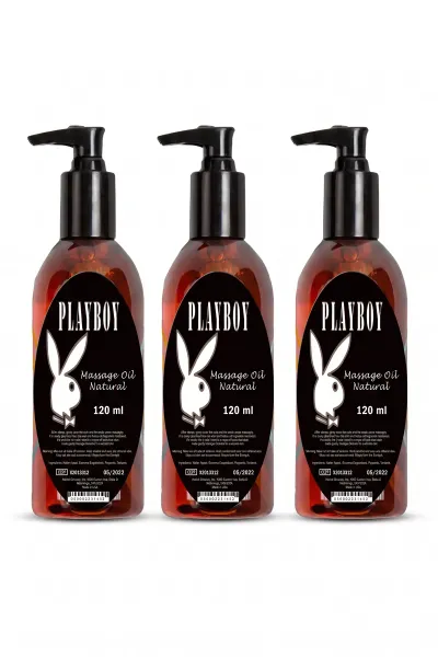 Playboy Natural Vücut Masaj Yağı 120 ml x3