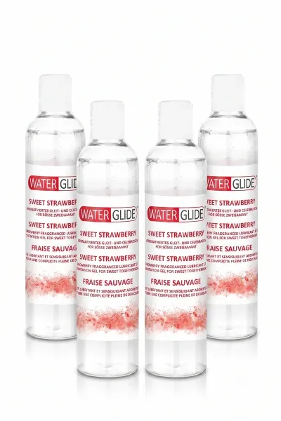 Water Glide Sweet Strawberry Su Bazlı Çilek Aromalı Kayganlaştırıcı Jel 200 ml x4
