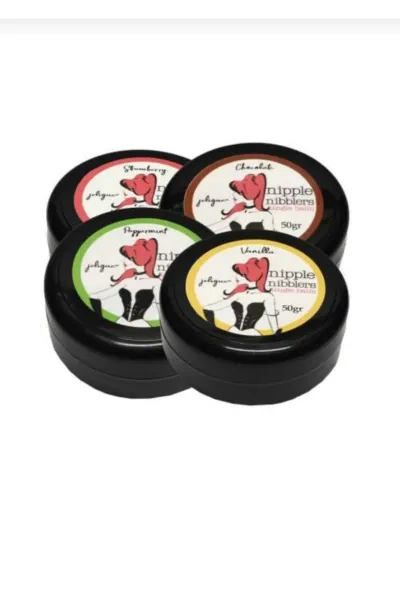 Jelique Göğüs Ucu Bakım Balsamı 4'lü Set 50 gr Çilek Vanilya Çikolata Nane