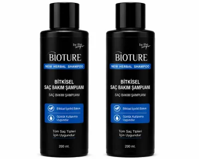 Bioture Bitkisel Saç Bakım Şampuanı 200 ml x 2