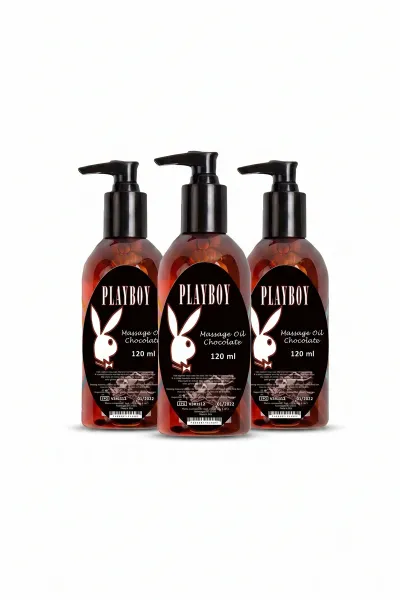 Playboy Chocolate Çikolata Aromalı Masaj Yağı 120 ml x3