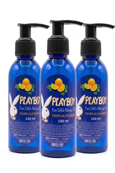 Playboy Tropical Aromalı Vücut Masaj Yağı 120 ml x3