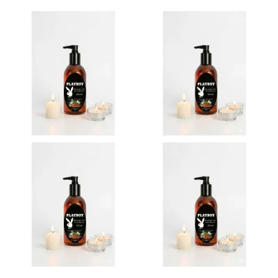 Playboy Çilek Aromalı Vücut Masaj Yağı 120 ml x4