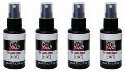 XXL Stabilizer Hot Erkek Masaj Spreyi 50 ml x4 Su Bazlı Isıtıcı Etkili
