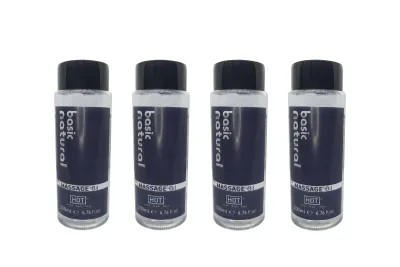 Basic Natural Masaj Yağı 200 ml Vücut ve Kişisel Bakım Yağı 4 Adet