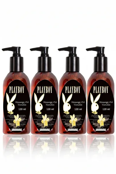 Playboy Vanilya Aromalı Vücut Masaj Yağı 120 ml x4