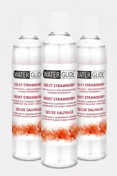 Water Glide Strawberry Su Bazlı Kayganlaştırıcı Jel Çilek Aromalı 400 ml x4