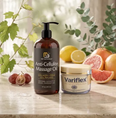 M3 Naturals Masaj Yağı 240 ml ve Variflex Vücut Bakım Kremi 100 ml Set
