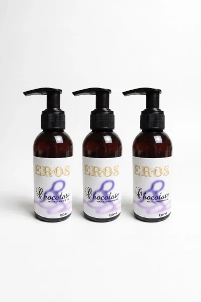 Çikolata Aromalı Vücut Masaj Yağı 120 ml 3'lü Set