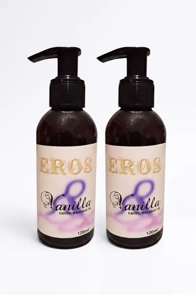 EROS Vanilya Aromalı Vücut Masaj Yağı 120 ml x2
