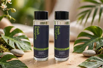 HOT Fresh Tropic Tropikal Aromalı Masaj Yağı 200 ml x2