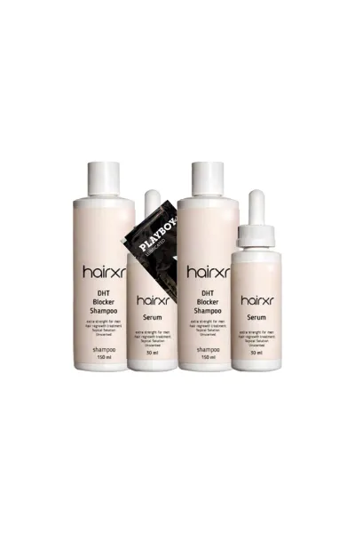 HairXR DHT Blocker Şampuan 2 x 150 ml ve Saç Bakım Serumu 2 x 30 ml Set
