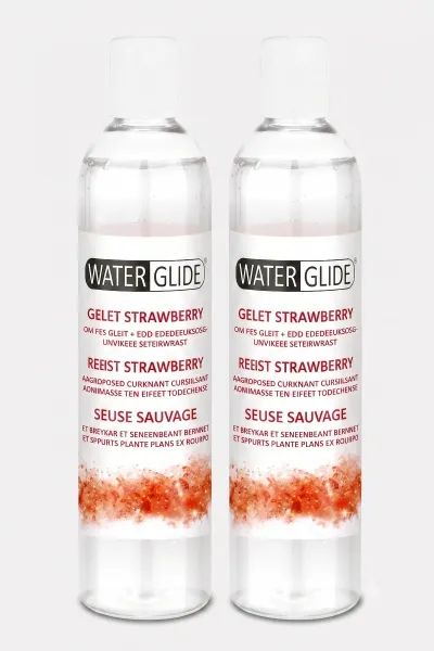 Water Glide Strawberry Su Bazlı Kayganlaştırıcı Jel Çilek Aromalı 400 ml x2