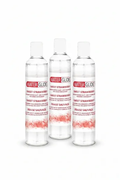 Water Glide Çilek Aromalı Su Bazlı Kayganlaştırıcı Jel 200 ml x3