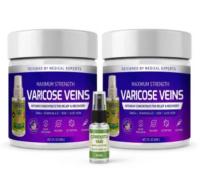Variflex Vücut ve Bacak Bakım Kremi 100 ml x2 + 30 ml Çörek Otu Yağı Hediyeli Set