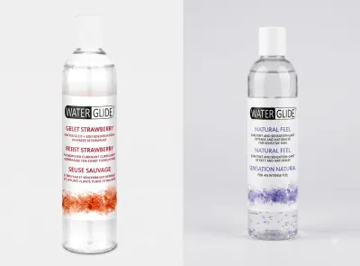 Water Glide Su Bazlı Kayganlaştırıcı Jel Seti Strawberry ve Natural Feel 2 x 400 ml