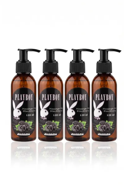 Playboy Blackberry Aromalı Vücut Masaj Yağı 120 ml x4